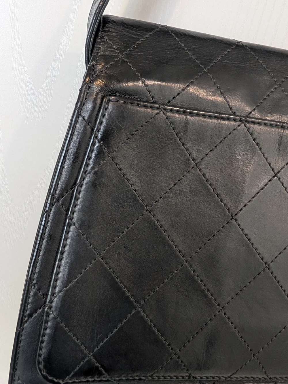 Chanel Vintage Matelassé Kelly Shoulder Bag In Black Quilted Lambskin